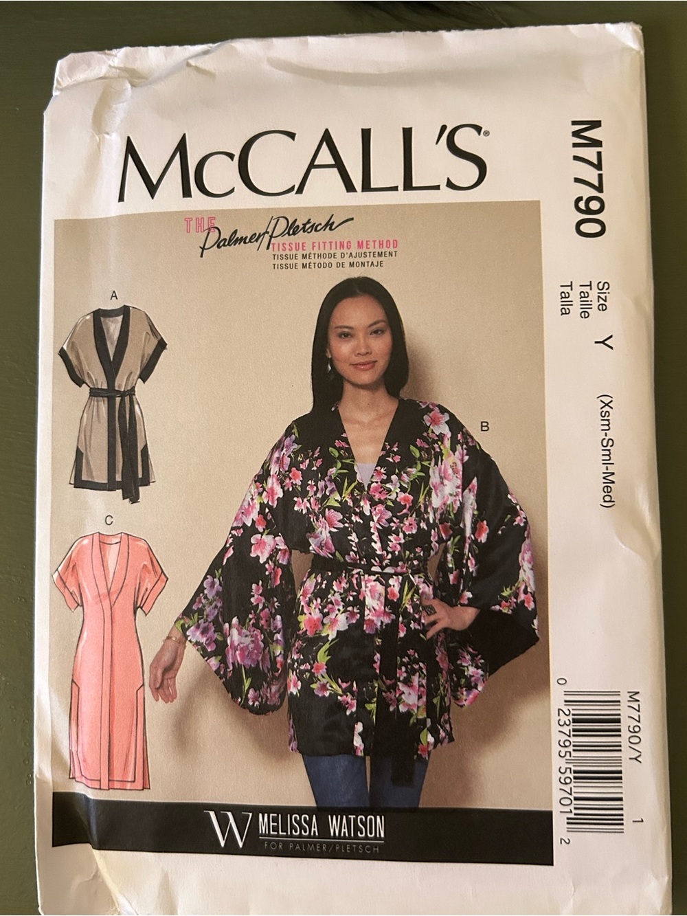 McCalls M7790 Jacket & Belt Pattern Size XS-Med New Uncut Palmer/Pletsch Method - Picture 1 of 4